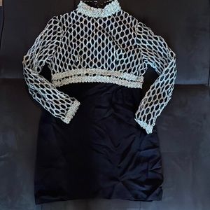 Vintage black and silver dress